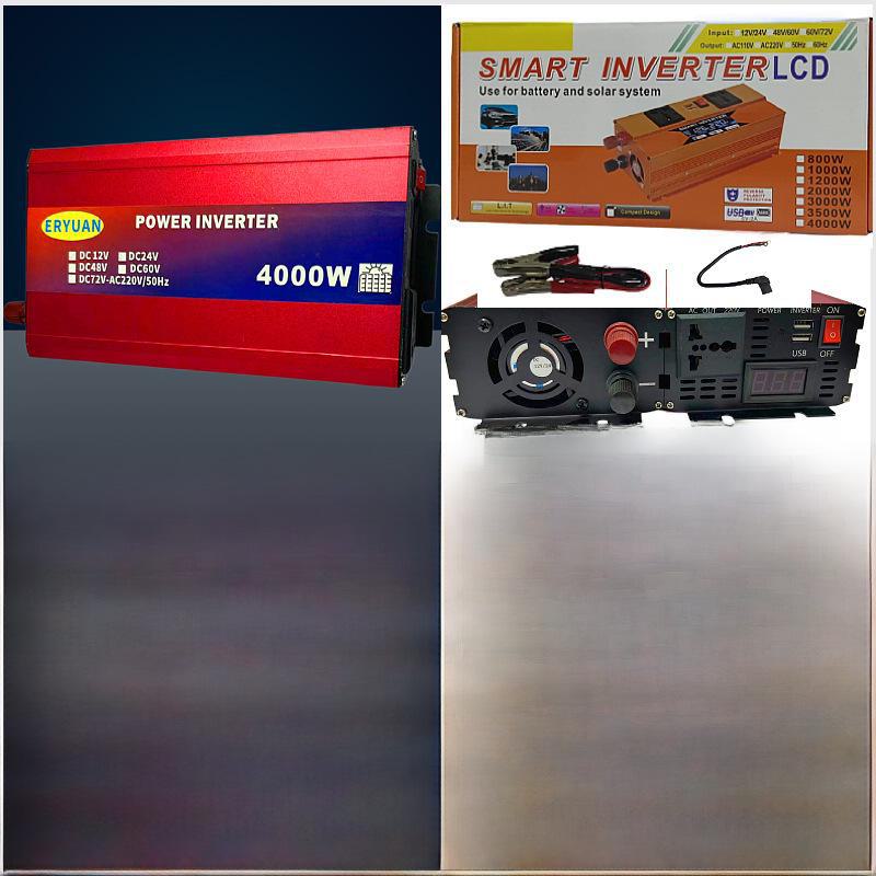 Универсальный автомобильный инвертор 12 В/24 В в 220 В, 4000 Вт/5000 Вт аккумуляторный наружный источник питания