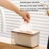Tissue Clear Box Napkin Household Transparent Rectangular Transparent Table Tissue Wooden Modern Desktop Creative Box  Holder