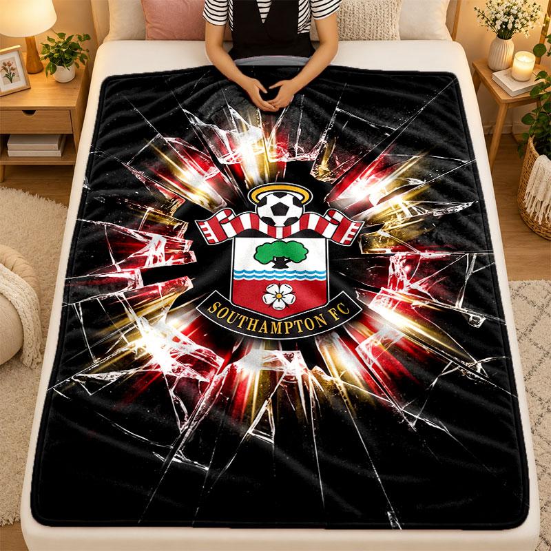 Flannel BlanketSouthampton Football Warm Soft Throw Blanket for Indoor Sofa Bed Living Room Use