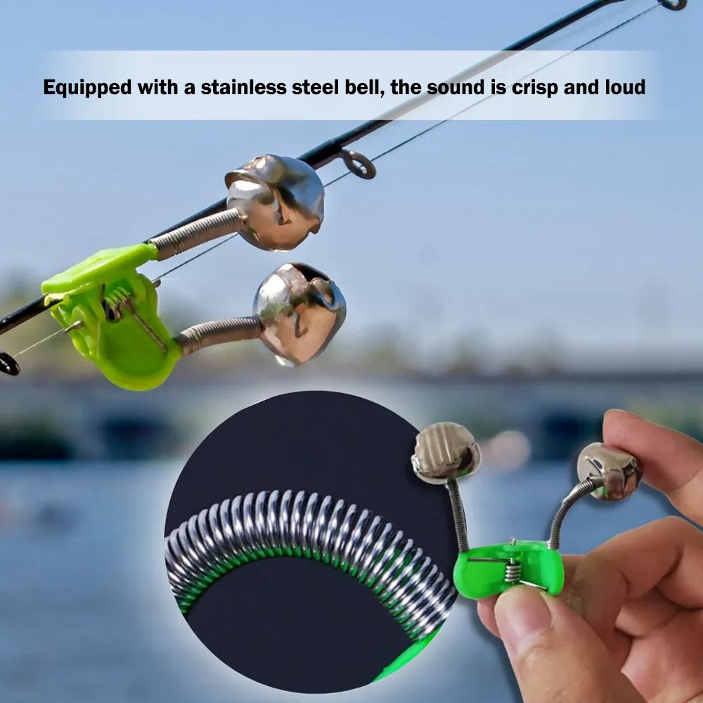 10pcs Fishing Bite Alarms Fishing Rod Bells Tip Clip Bells Accessory Fish Pole Bites ABS Outdoo R5Y4