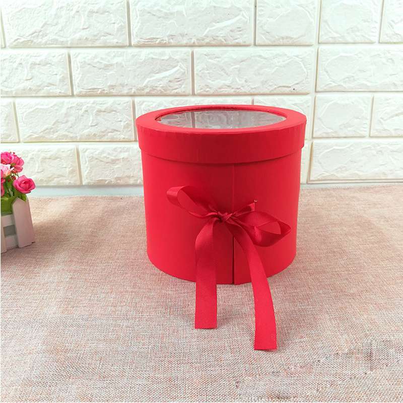 Gift Box High-End Cylinder Box Gift Box Double-Layer Rotating Flowers Gift
