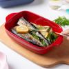 Ceramic Baking Disher Rectangular Bakeware Pan  Dish For Cooking Meat Kitchen Utensils Fruit Snacks Plate Cake