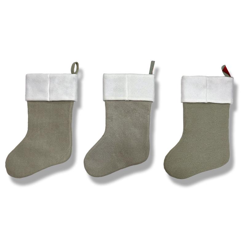 Christmas stockings Santa Claus snowman elk grey Christmas gift stockings decorative candy bag