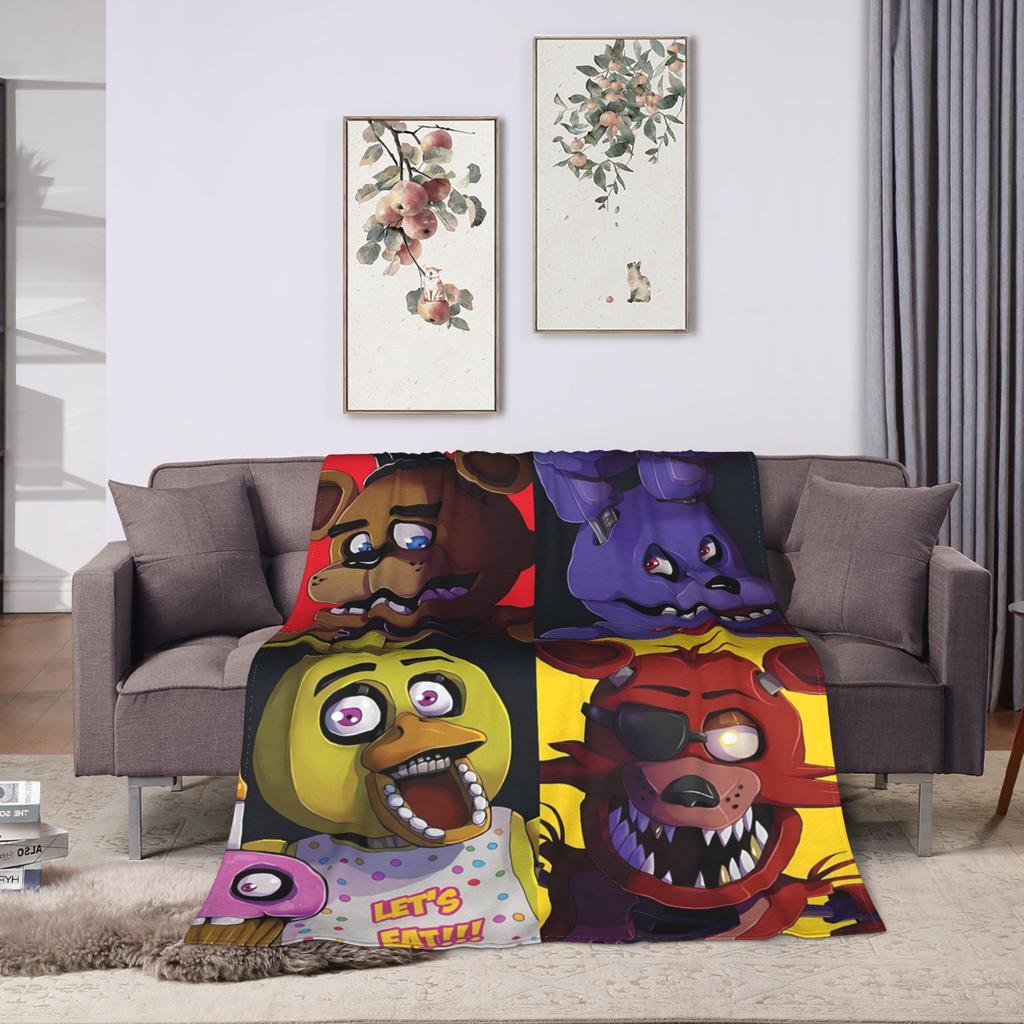 FNAF At Freddys Blankets Super Warm Novelty Plush Throw Blanket For Child Couch Bed Flannel Bedspread Bed Cover