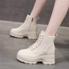 Fashion 2024 Hot Sale Ladies Shoes Side Zipper Women's Boots Fashion Cross Lacing Modern Boots Women New Round Toe Ankle Boots Zapatos