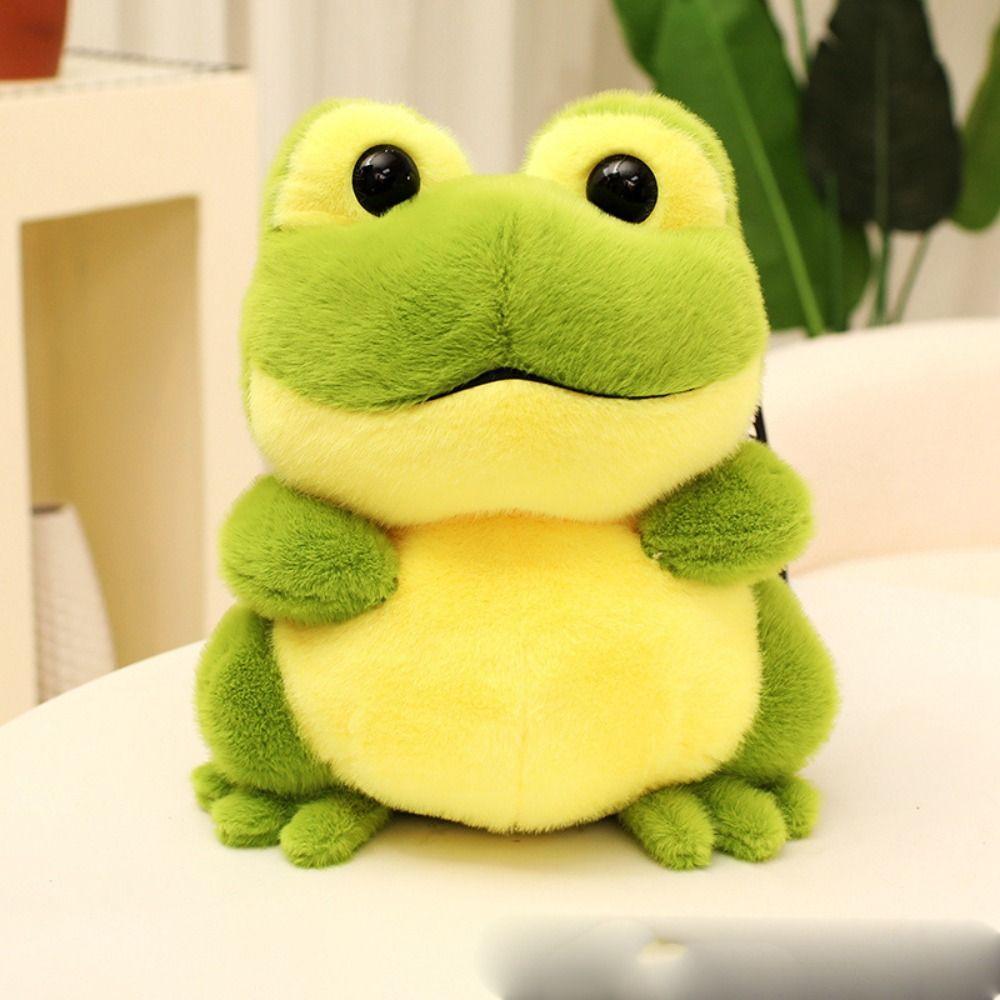 Collection Animal Fluffy Frog Figure Doll PP Cotton Cartoon Frog Stuffed Toy  Kids Birthday