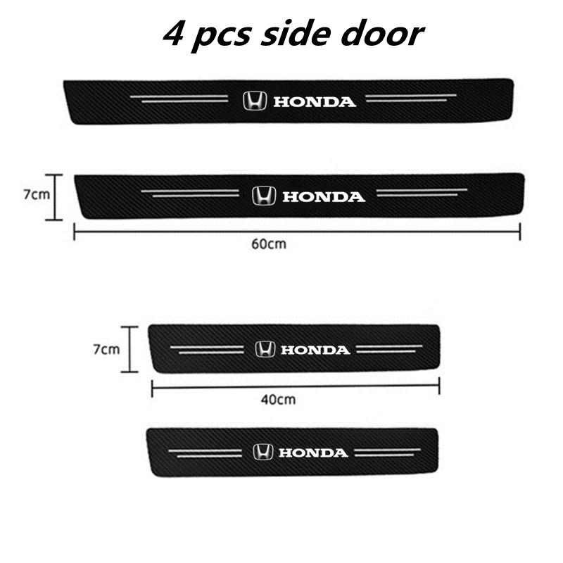 Carbon Fiber Car Door Threshold Sticker Auto Trunk Protective Strip For Honda Fit Civic Accord 7 8 9 10 Pilot City Jazz CRV HRV