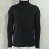 High-neck Sweater Men's Solid Color Slim-fit Knitted Top 2025 Autumn New Style