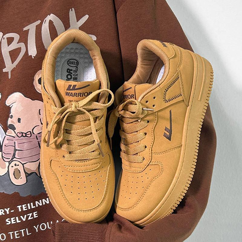 Men'S Autumn And Winter New Wheat-Colored Versatile Popular White Shoes Couple Trendy Shoes Men'S Board Shoes