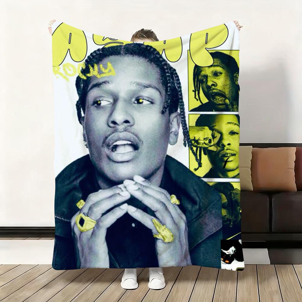 A$Aps R-Rocky A-Asap Плед-бросок Фланелевый Пушистый Мягкий Теплый Для кожи Покрывало Для дивана Кровати Офиса Дневного сна Зимний