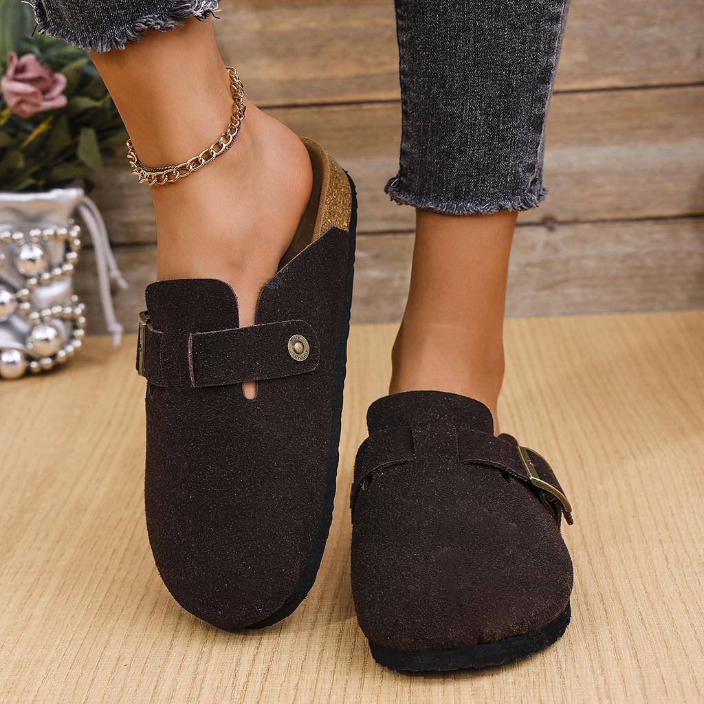 Women Platform Slippers Home Cotton Shoes Winter Flats Mules 2025 New Casual Flip Flops Fashion Cozy Slingback Zapatillas Mujer
