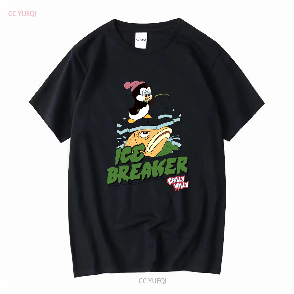 Chilly Willy Ice Breaker Мужская футболка стандартного кроя с длинным или коротким рукавом винтажная стираная слегка удобная дизайнерская одежда