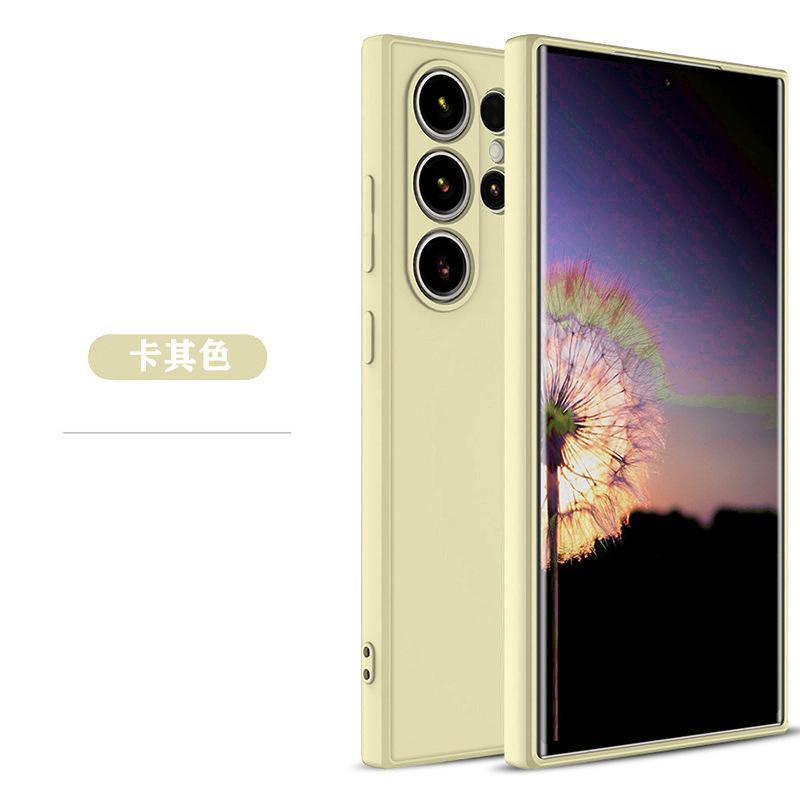 Подходит для чехла мобильного телефона Samsung S25Ultra ультратонкий матовый ощущение кожи жидкий ТПУ мягкий Note20 всесторонний S24plus