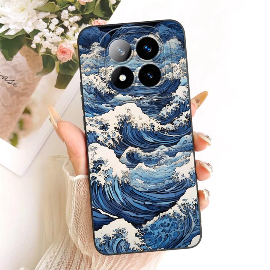 Чехол для Xiaomi Redmi Note 14 Pro Plus 14Pro 4G Мягкий силиконовый чехол Цветок Вишня Чехол для телефона Для Redmi Note14 14Pro+ Coque Funda