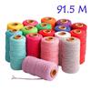 100m Long/100Yard 2 mm Crafts Artisan Macrame Cotton Rope Home Textiles Linen String Twisted Cord