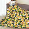 Caique Parrots Collage Cute Blankets Kawaii 3D Cartoon Flannel Awesome Warm Throw Blanket for Home All Season Portable Quilt