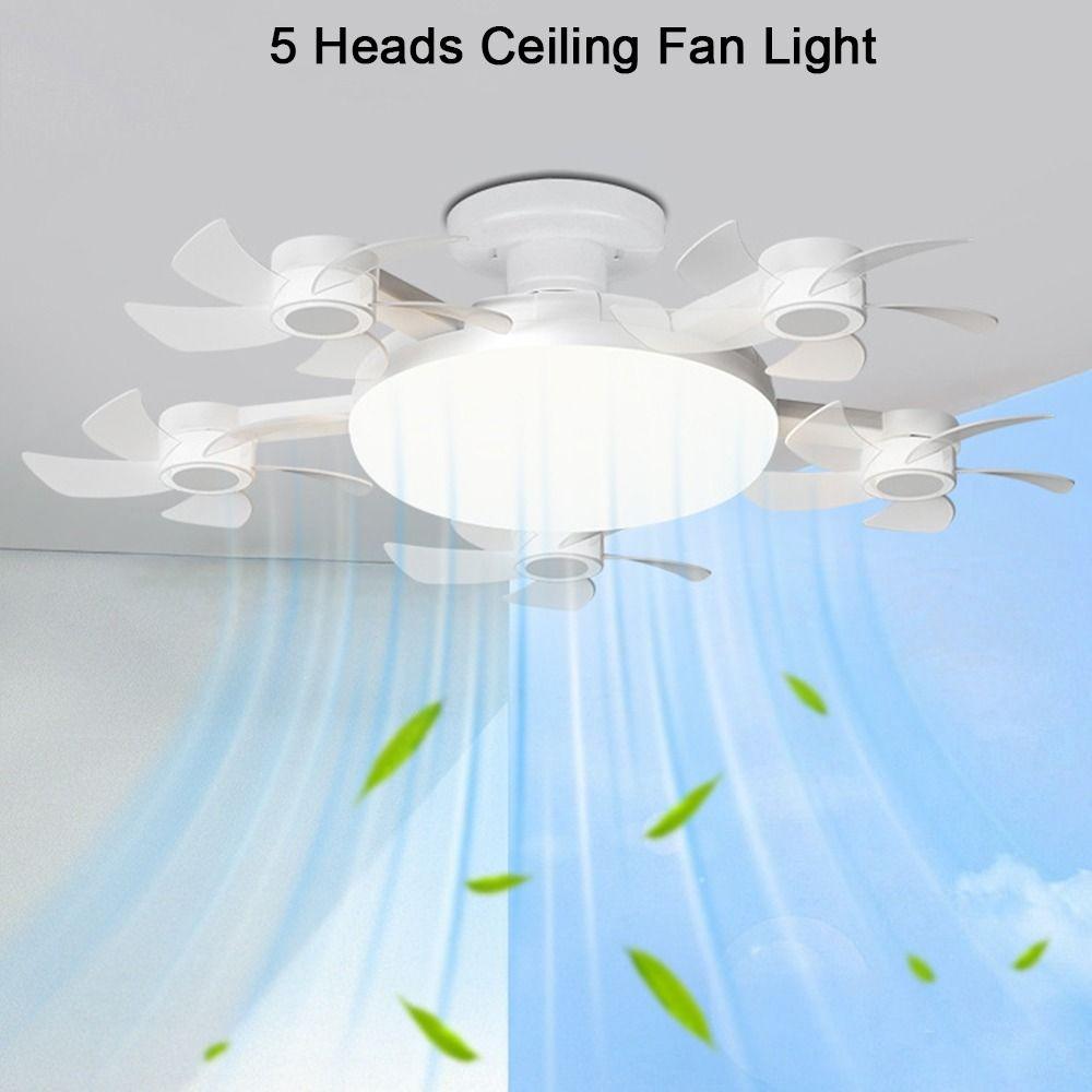 2 In 1 Hanging Fan with LED Light 3 Lighting Modes Electric Cordless Fan  Bedroom