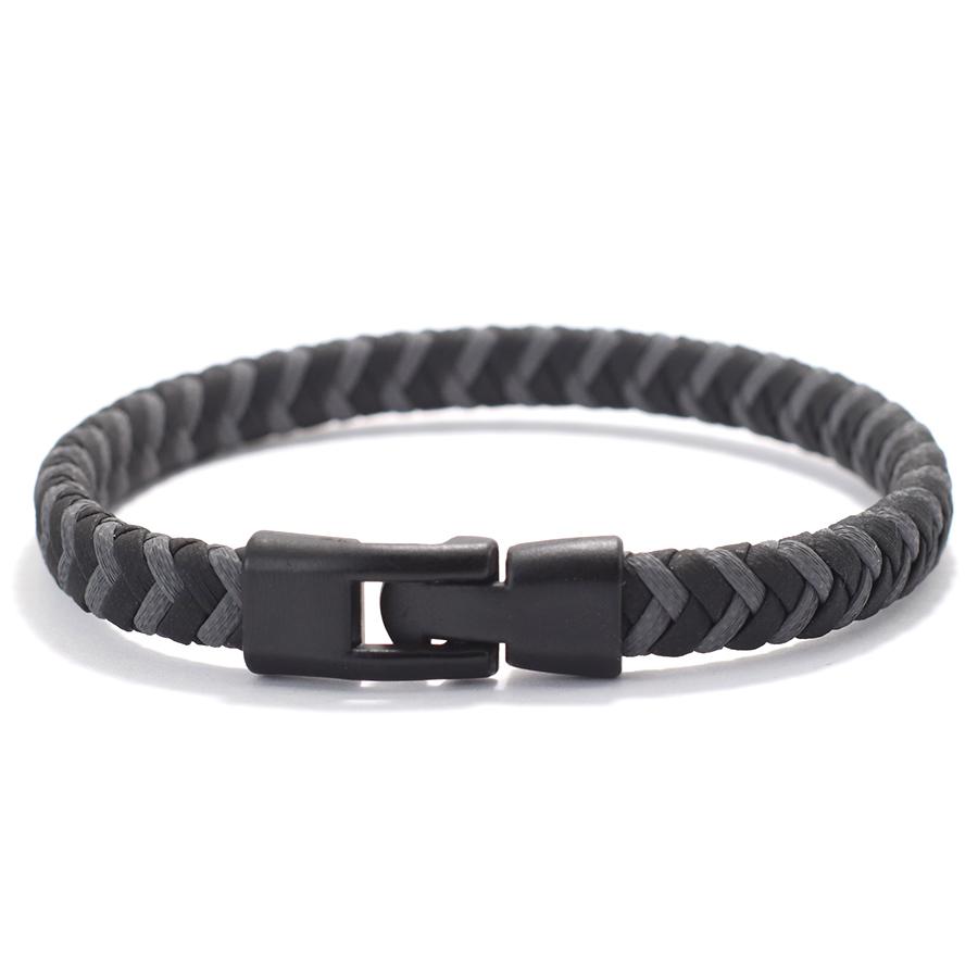 Плетеный кожаный браслет мужской простой крест полосатый искусственная кожа магнитный мужской модный браслет ручной работы ювелирный подарок Homme