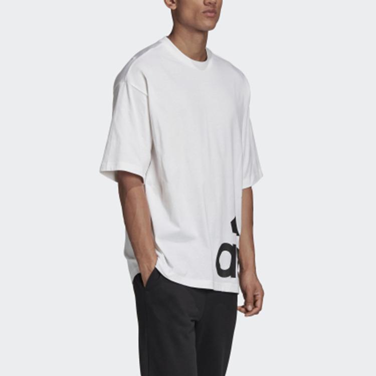 adidas Футболка с логотипом Essential, мужские топы, белая FR6608