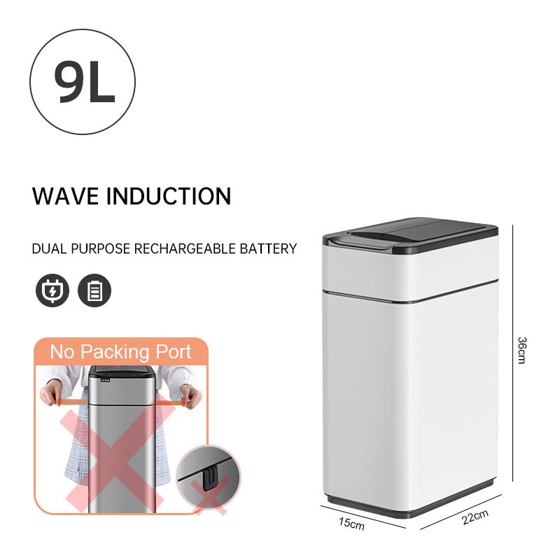 Умный мусорный бак из нержавеющей стали, автоматический датчик, кухонное мусорное ведро, большая емкость, корзины для пищевых отходов, корзина для мусора в ванной комнате