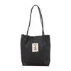 [Sifre] Synthetic Leather Handle Tuck Tote Bag, A4 Size Fit, 12cm Depth, Magnetic Buttons, Osamu Goods, Women's, OG14. Black Jill