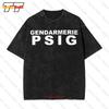 Gendarmerie Psig Vintage Oversized Tshirt Wum2
