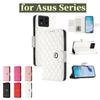 6-Color PU Leather Diamond Check-Patterned Wrist Strap Wallet Phone Case for Asus Zenfone 11 Ultra,12 Ultra,Asus ROG Phone 8,8 Pro,ROG Phone 9 Pro