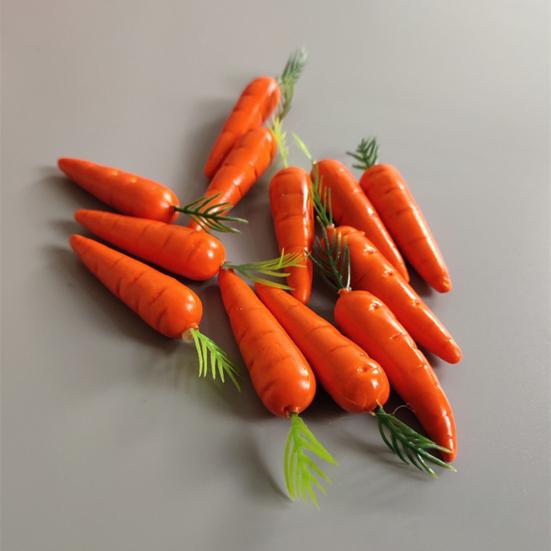 30Pcs Mini Artificial Carrots Ornament Fake Foam Carrot Models Decorative Bunny Carrots