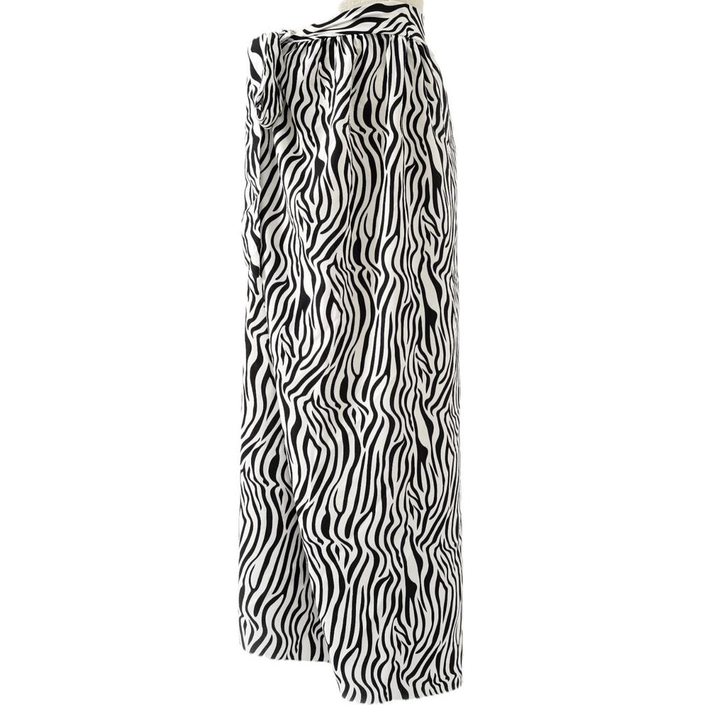 Новая летняя европейская и американская стильная леопардовая пляжная юбка-накидка из шифона с tie-dye и шнуровкой