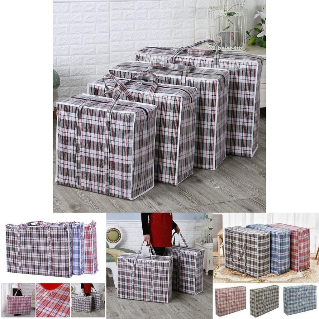 Bag Jumbo Laundry Waterproof Zipper Reusable Strong Storage Travel Bag Organizer