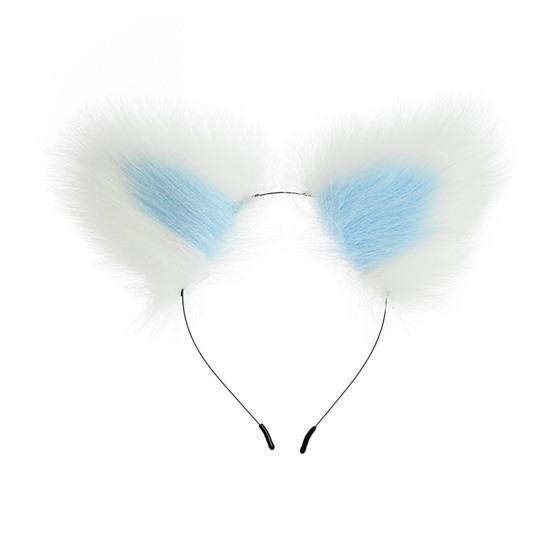 Плюшевый ободок с кошачьими ушками Прочный металлический ободок Универсальный дизайн Обруч для волос Реквизит для косплея Аксессуар для волос