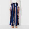 Женские европейские и американские полосатые широкие брюки с разрезом (В наличии)