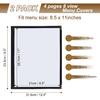 PATIKIL Home Обложка для меню 'Утро' 4 страницы 8 просмотров 8,5"x11" Обложки для ресторанного меню Прозрачные карманы Подходит для бумаги формата А4 для бара Ristorante Грузовик