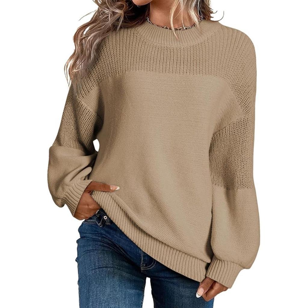 Women's Long Sleeve Winter  Sweater Sweater Knitted Pullover Round Neck Sweater Pullover Knitted Sweater