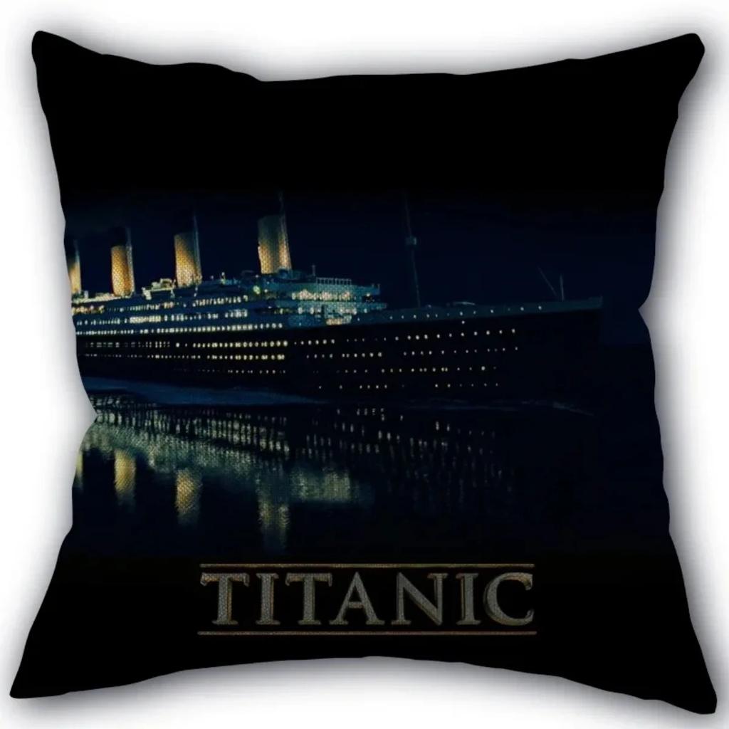 Новая наволочка на заказ с изображением Титаника из хлопчатобумажной ткани, квадратная наволочка на молнии 45X45 см, декоративная наволочка для свадебной подушки