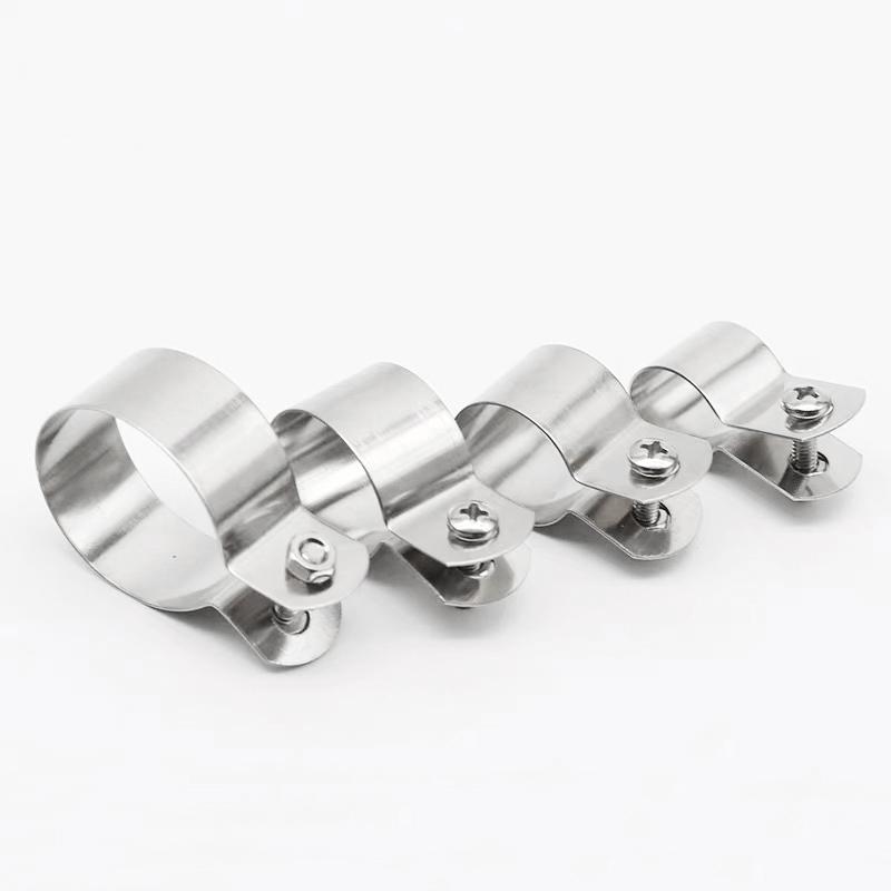 2/5/10pcs 304 Stainless Steel Ohmic Grounding Clamp Pipe Clamp Horseback Clamp Bracket Pipe Buckle Hose Clamp