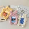 Cartoon Cat Plush Card Holder Stylish Backpack Charm Keychain Ornamental Card Cover Student Gift Accessories
