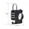 Anti Theft Helmet Combination Lock Aluminum Alloy Universal Motorcycle ATV Scooter No Key Needed