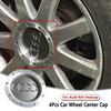 For Audi  A34Pcs Car Wheel Center Hub Caps Badge Rim Hubcap 8N0601165A 4B0601165A Accessories For Audi A3 A4 A5 S6 S8 TT A8 Quattro Emblem