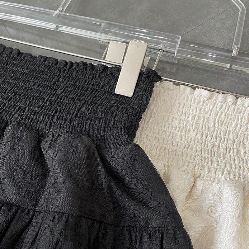 Уличная одежда Y2k, мини-юбки с оборками, женские милые кавайные кружевные трапециевидные юбки с высокой талией, летние корейские модные черные бальные юбки