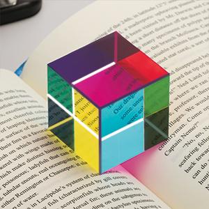(1.57 40Mm Inches) Color Cube Prism Three Primary Colors Popular Science Optical Color Experiment Toys Home Color Neocubes Toy