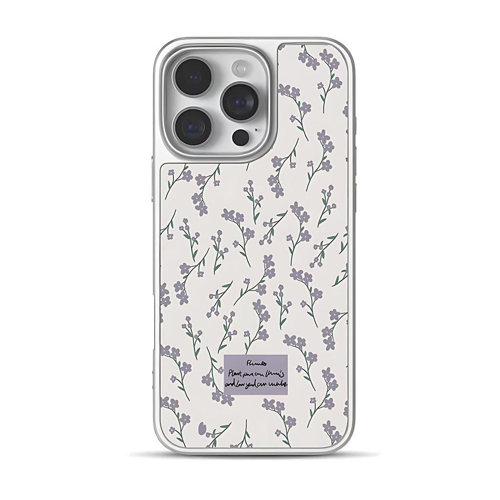 Изысканный фиолетовый цветочный принт Чехол для телефона для iPhone 17 16e 16 15 14 13 12 11 Air Pro Max X XR XSMAX 8 7 Plus Роскошная прозрачная крышка