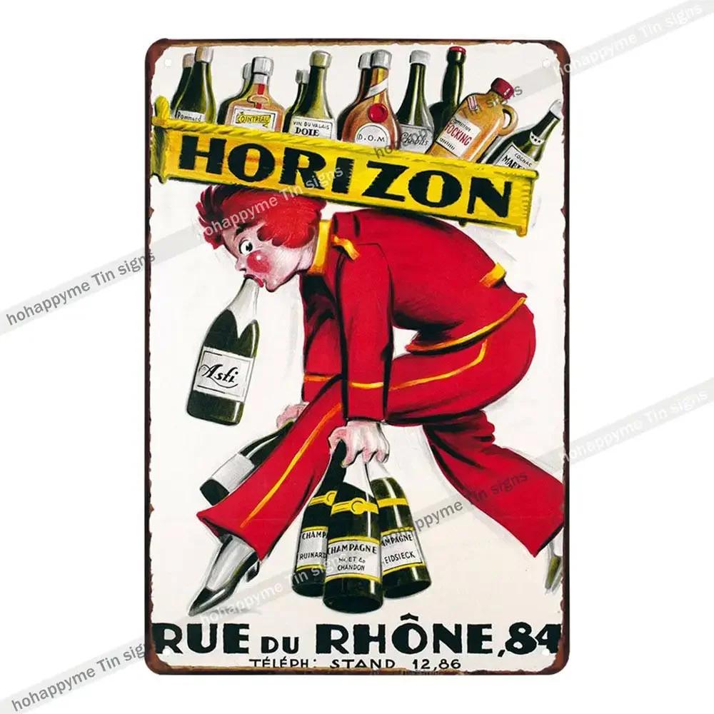 Бар Металлическое Настенное Искусство Декоративная Табличка Знаки Шампанское Виски Виноград Вино Паб Клуб Кафе Постер Жестяная Картина Домашний Декор 20x30см