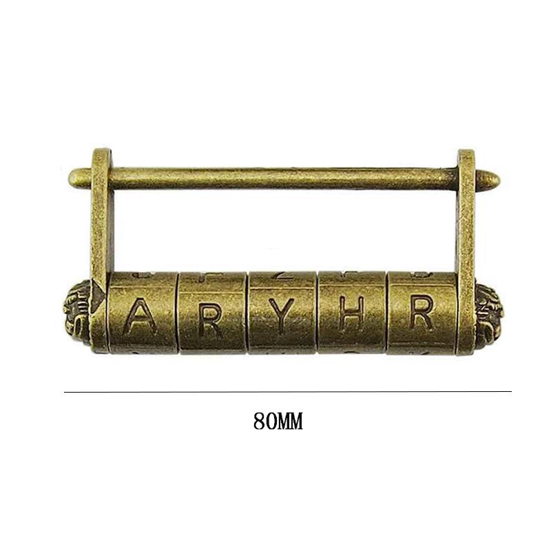 Chinese Retro Antique Vintage Combination Letter Password Lock Padlocks For Jewelry Boxes Valentine's Day Escape Room Props Gift