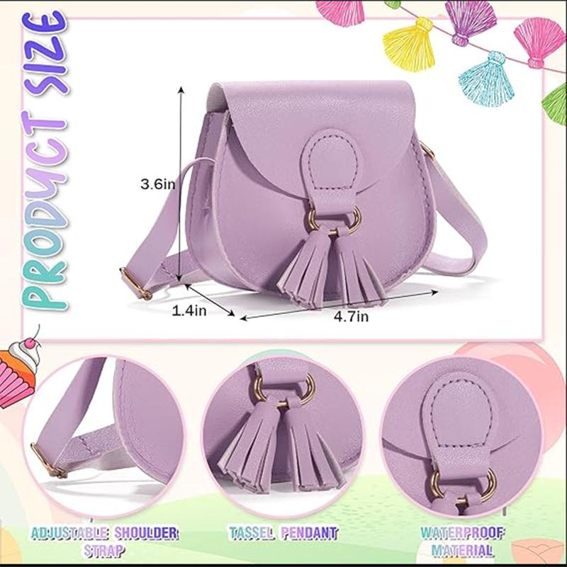 PU кожаная детская маленькая сумка через плечо милые аксессуары для принцесс детские портмоне сумки милые сумки через плечо с кисточками для девочек