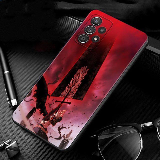 Чехол для Samsung Galaxy A51 A71 A01 A11 A21 A21s A31 A41 A72 A52 A42 A32 A22 A12 A02 A02s F42, чехол для телефона, черный клевер, аниме