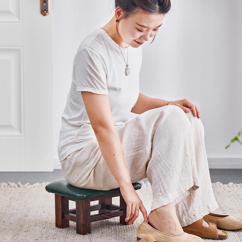 1 шт. мягкая деревянная кожаная скамейка для дома гостиная стул для смены обуви