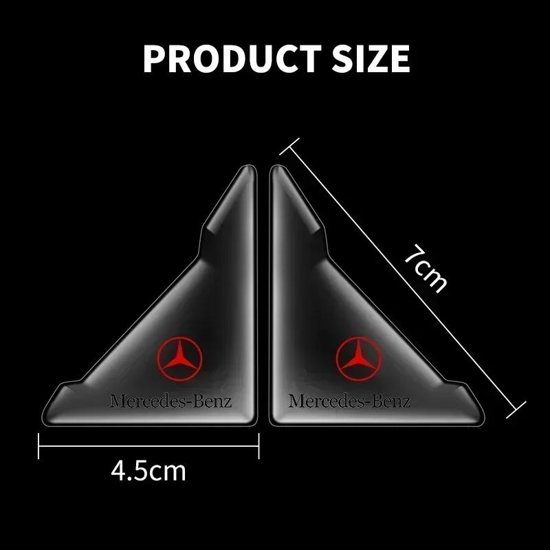 EJG4 2Pcs Transparent Car Door Corner Cover Anti-Scratch Protection Sticker For Mercedes Benz AMG A B C E S class GLA GLC CLA GLK GLE