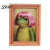 Frog Collectible Magnet Abstract Refrigerator Magnet, Framed Hairstyle Fridge Animal Frame Home Kitchen Office Decoration Party Favors Appliance Decor