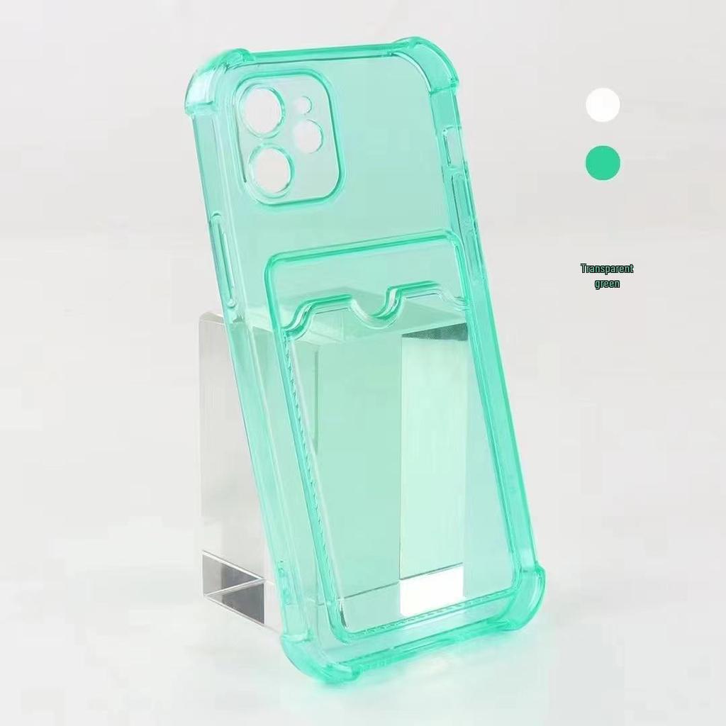 Прозрачный чехол-держатель для карт TPU для Apple 11/14/15/16Pro/Xs